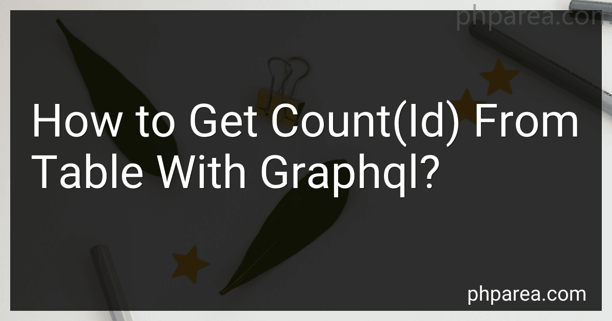 How to Get Count(Id) From Table With Graphql? preview