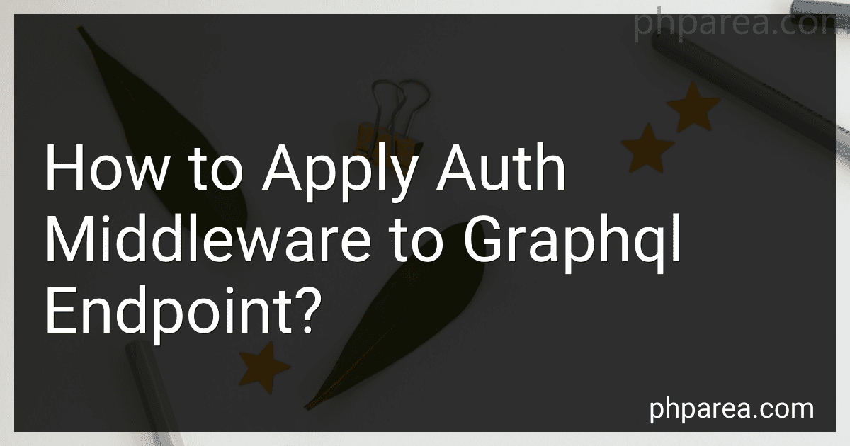 How to Apply Auth Middleware to Graphql Endpoint? image