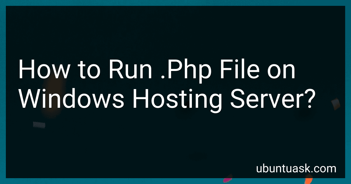 How to Run .Php File on Windows Hosting Server? image