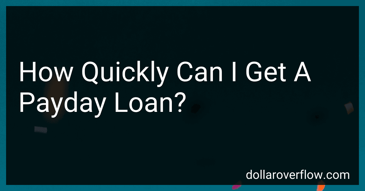 How Quickly Can I Get A Payday Loan? image