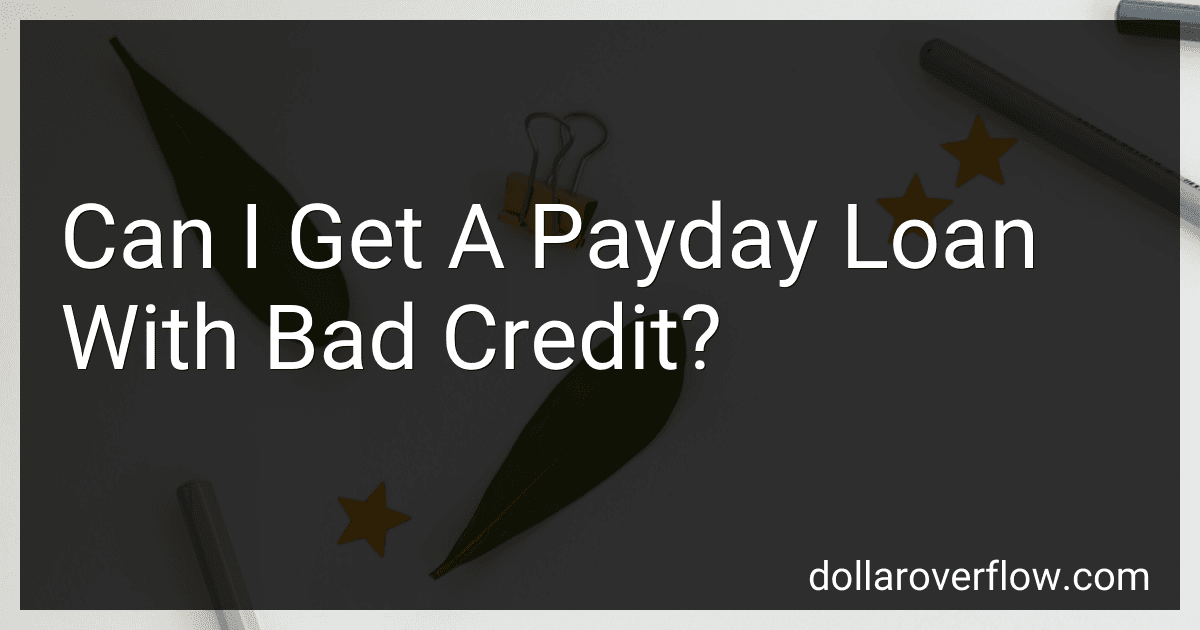 Can I Get A Payday Loan With Bad Credit? image