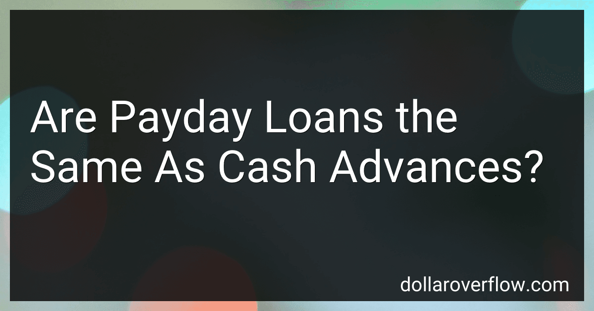Are Payday Loans the Same As Cash Advances? image