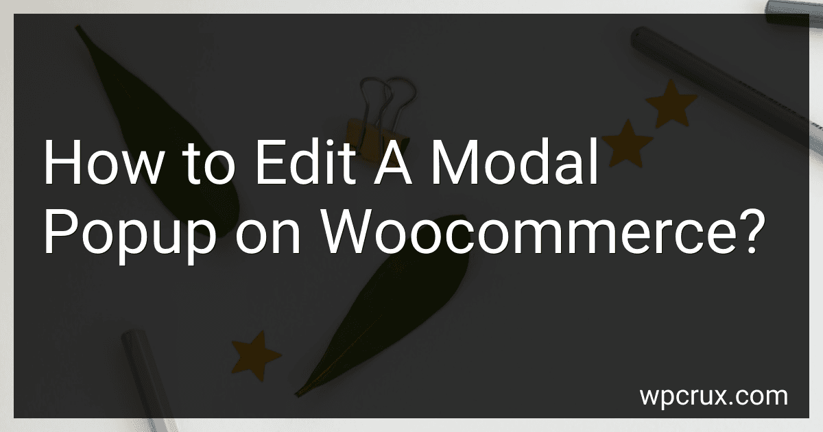 How to Edit A Modal Popup on Woocommerce? image