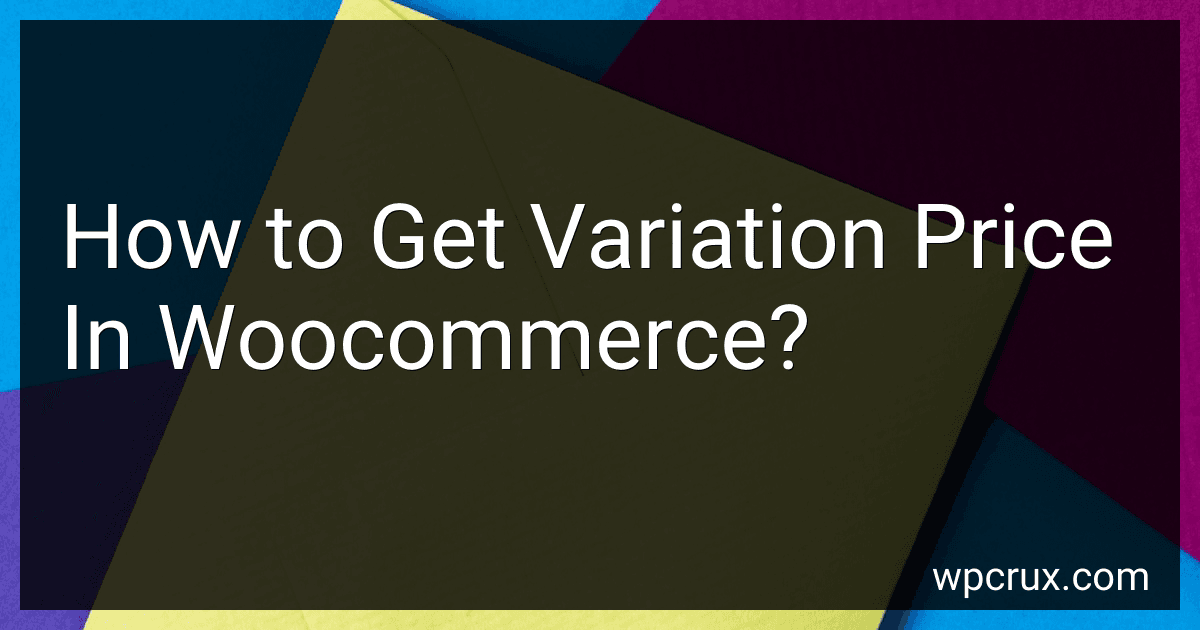 How to Get Variation Price In Woocommerce? image