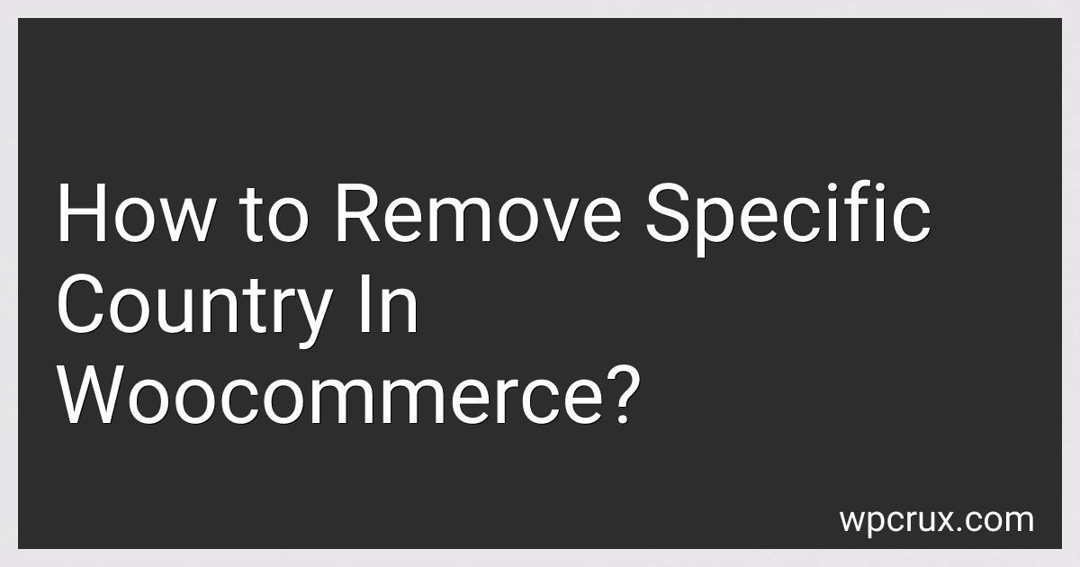 How to Remove Specific Country In Woocommerce? image