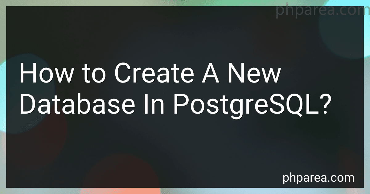 How to Create A New Database In PostgreSQL? image