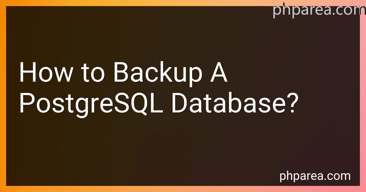 How to Backup A PostgreSQL Database? image