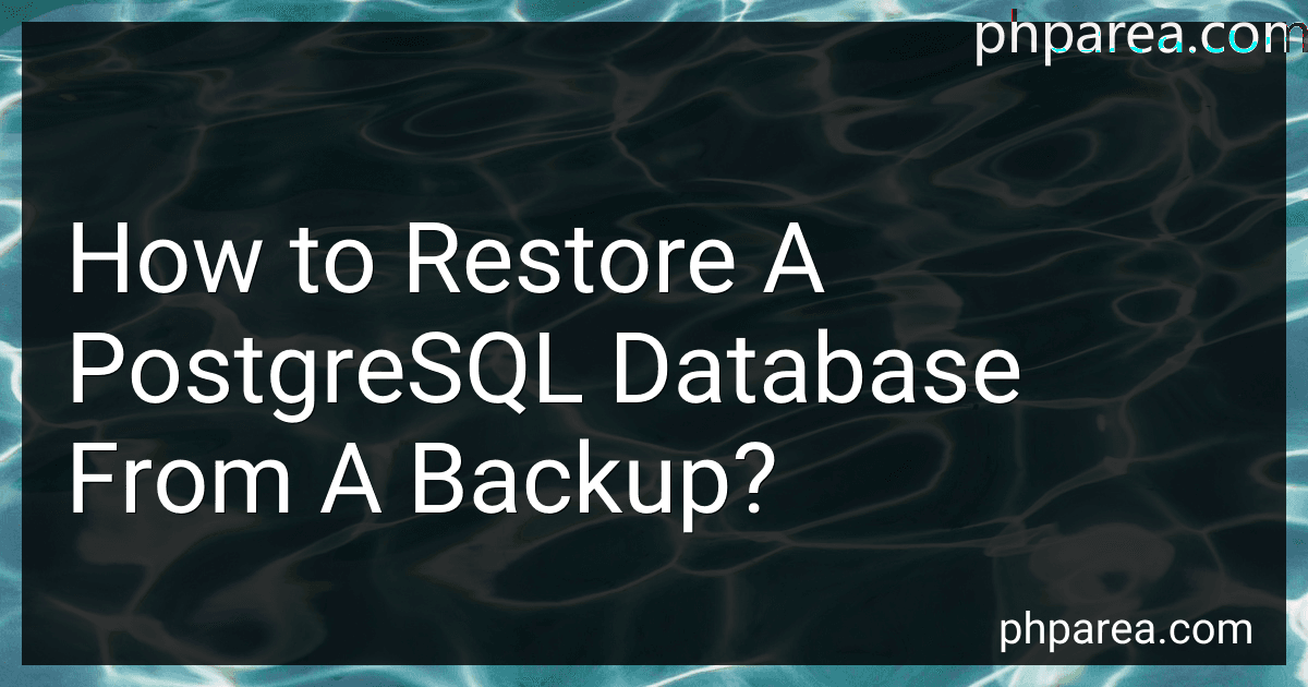 How to Restore A PostgreSQL Database From A Backup? image
