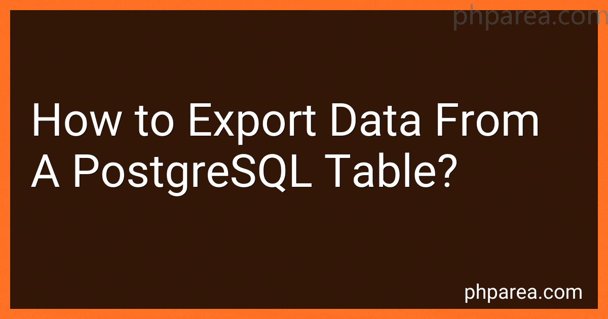 How to Export Data From A PostgreSQL Table? image
