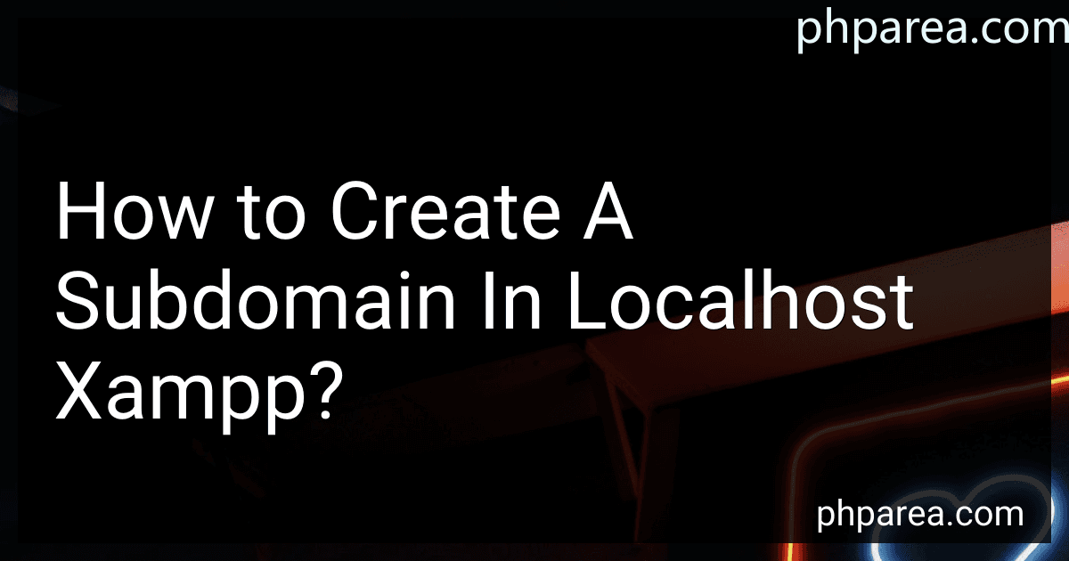 How to Create A Subdomain In Localhost Xampp? preview