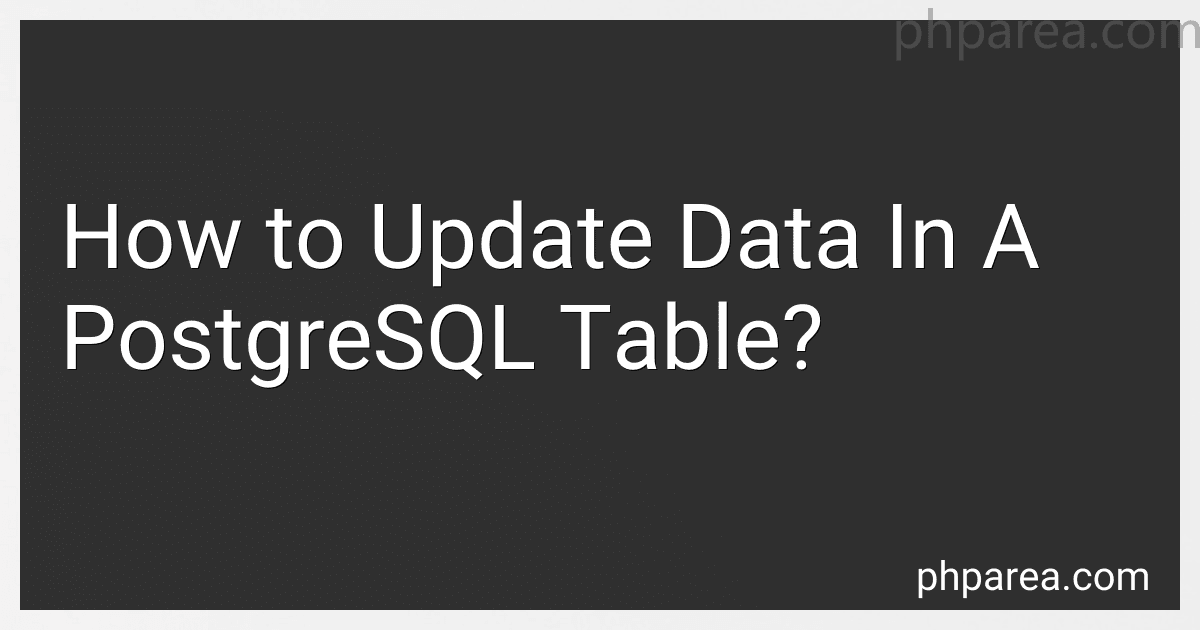 How to Update Data In A PostgreSQL Table? image