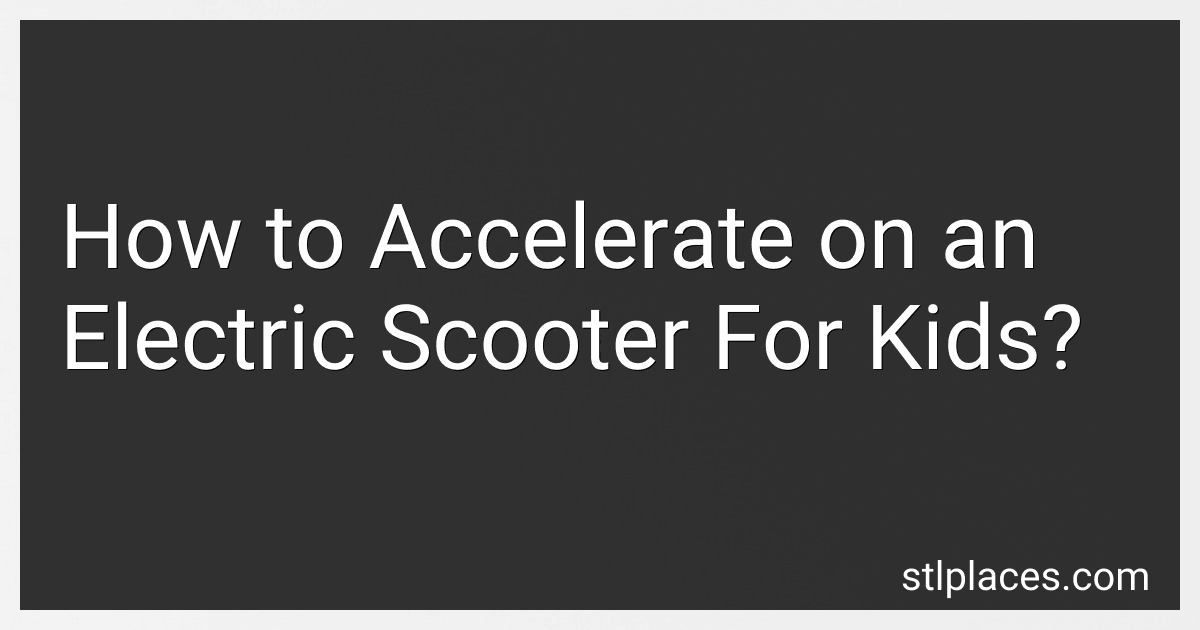 How to Accelerate on an Electric Scooter For Kids? image