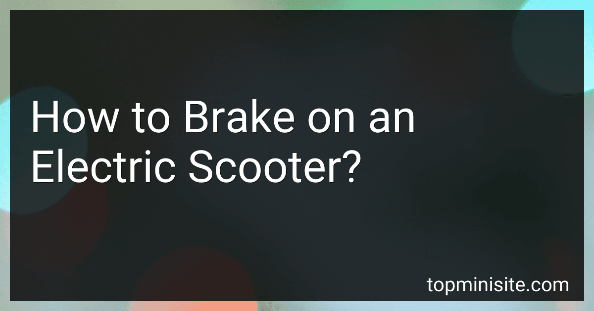 How to Brake on an Electric Scooter? image