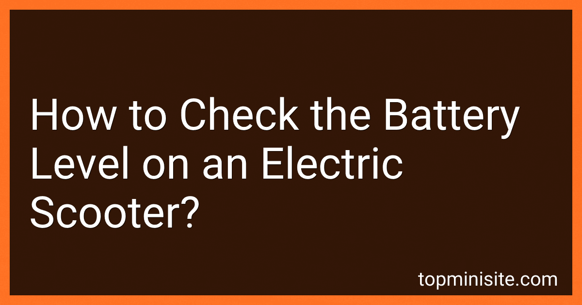 How to Check the Battery Level on an Electric Scooter? image