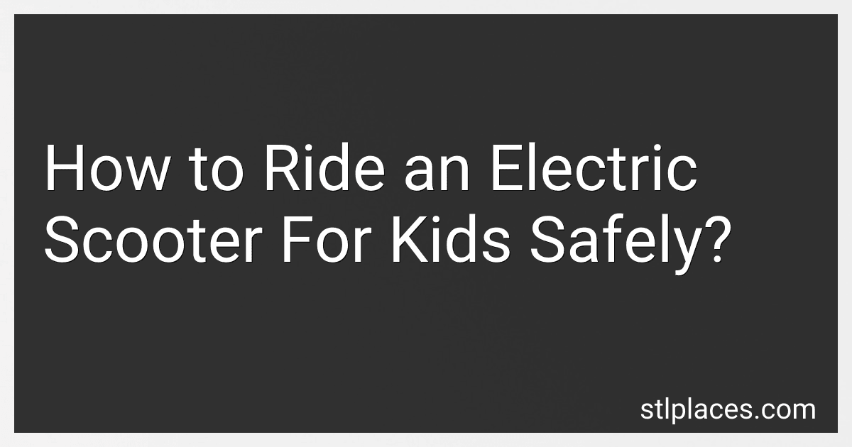How to Ride an Electric Scooter For Kids Safely? image