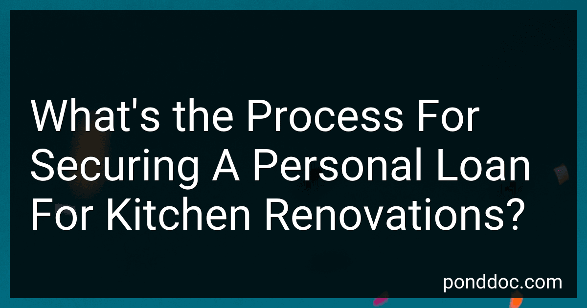 What's the Process For Securing A Personal Loan For Kitchen Renovations? image