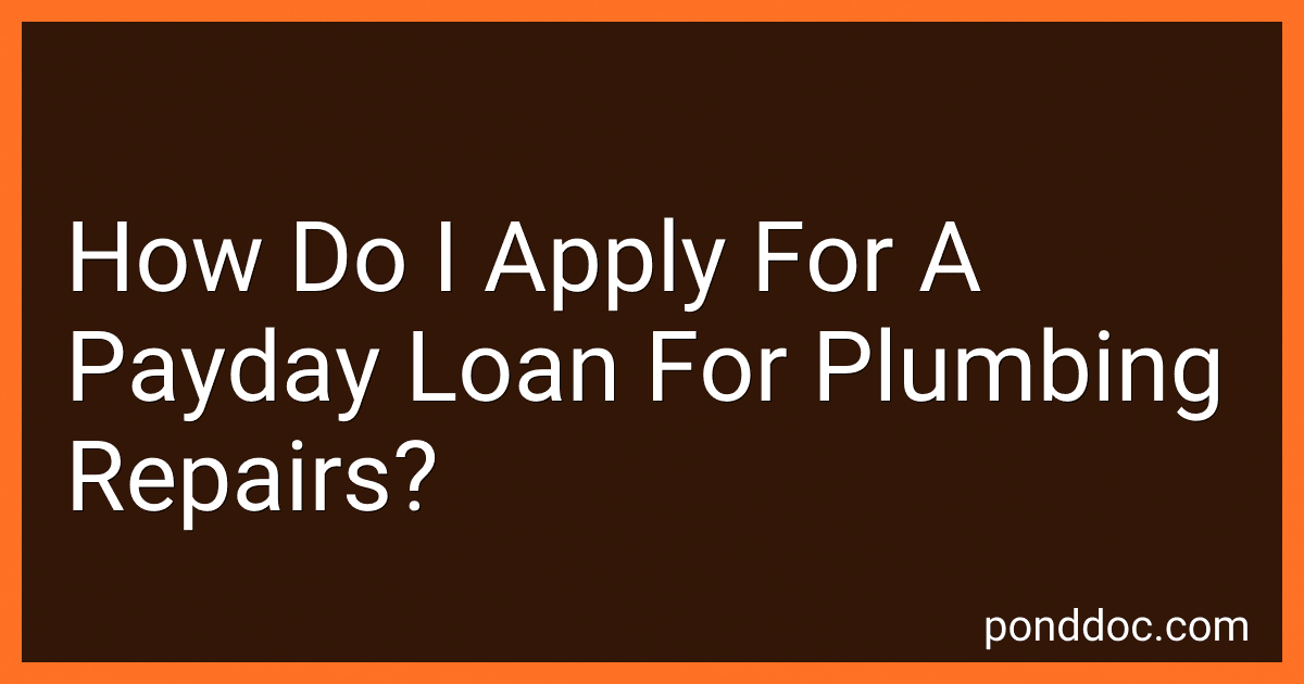 How Do I Apply For A Payday Loan For Plumbing Repairs? image