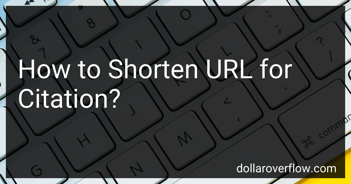 How to Shorten URL for Citation? image