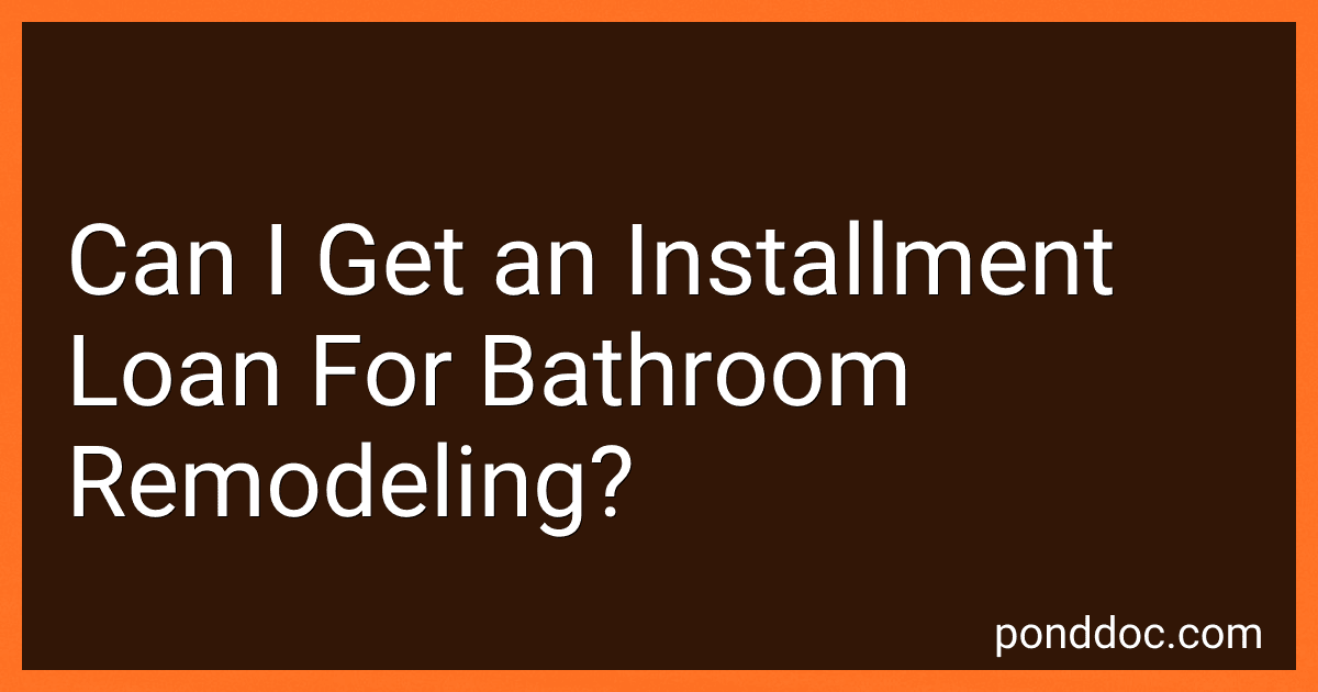 Can I Get an Installment Loan For Bathroom Remodeling? image