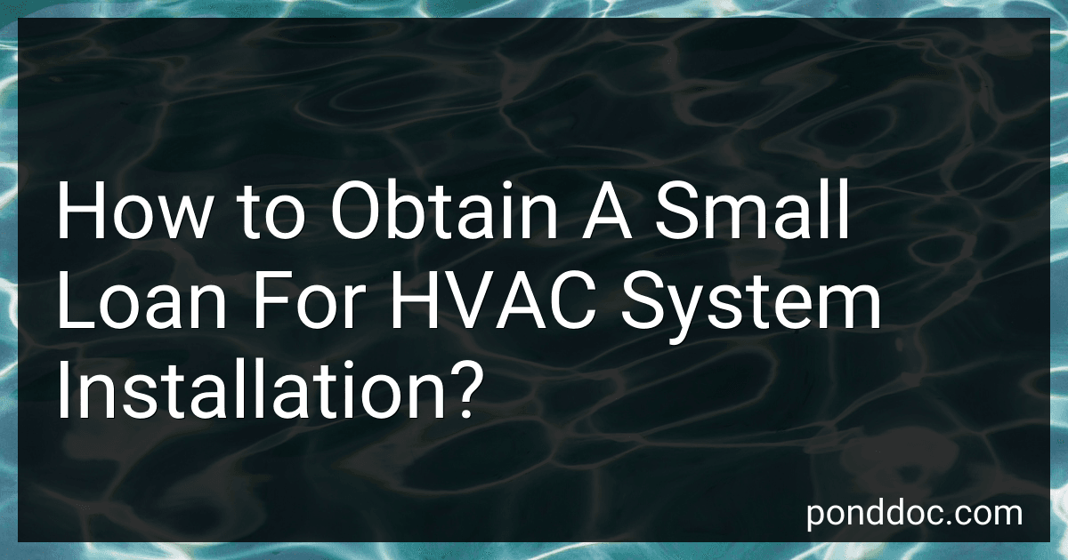 How to Obtain A Small Loan For HVAC System Installation? image