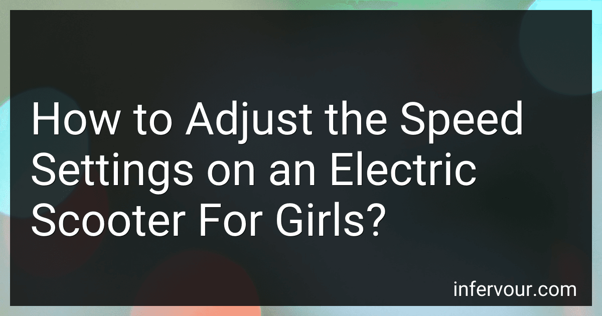 How to Adjust the Speed Settings on an Electric Scooter For Girls? image