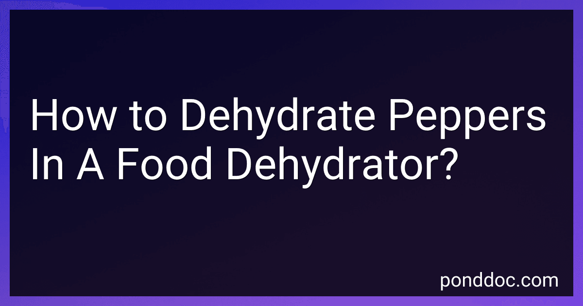 How to Dehydrate Peppers In A Food Dehydrator? image