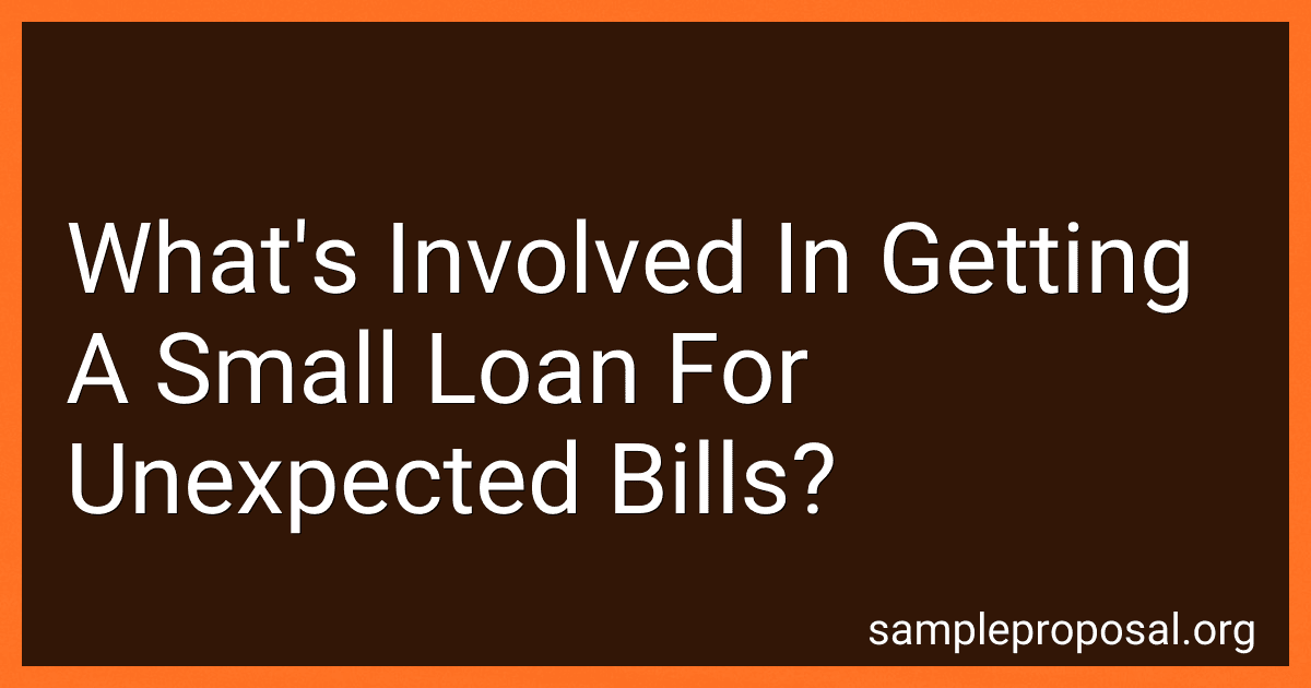 What's Involved In Getting A Small Loan For Unexpected Bills? preview