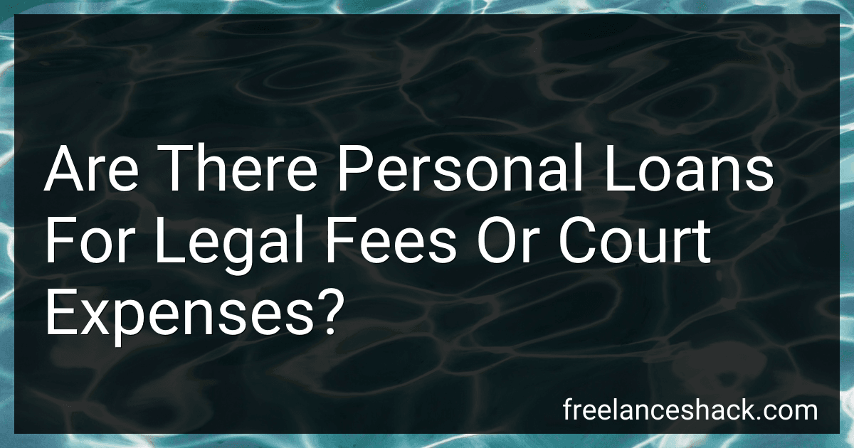 Are There Personal Loans For Legal Fees Or Court Expenses? image