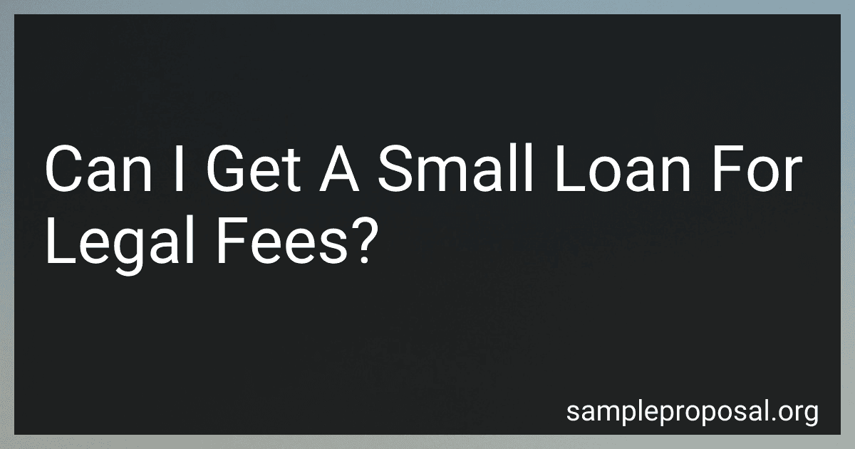 Can I Get A Small Loan For Legal Fees? preview