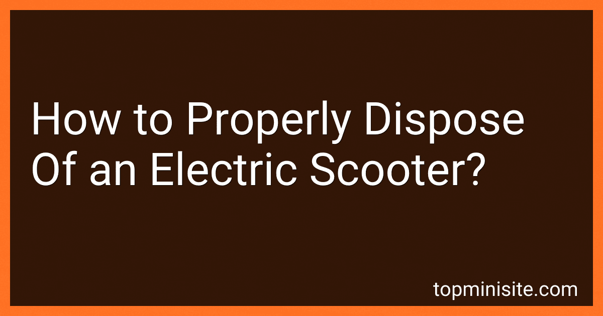 How to Properly Dispose Of an Electric Scooter? image