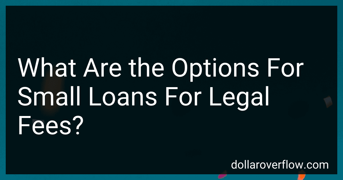 What Are the Options For Small Loans For Legal Fees? image