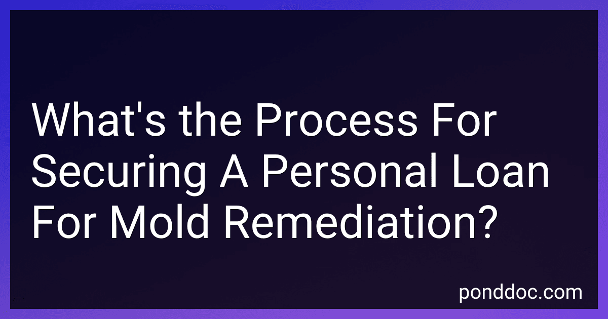 What's the Process For Securing A Personal Loan For Mold Remediation? image