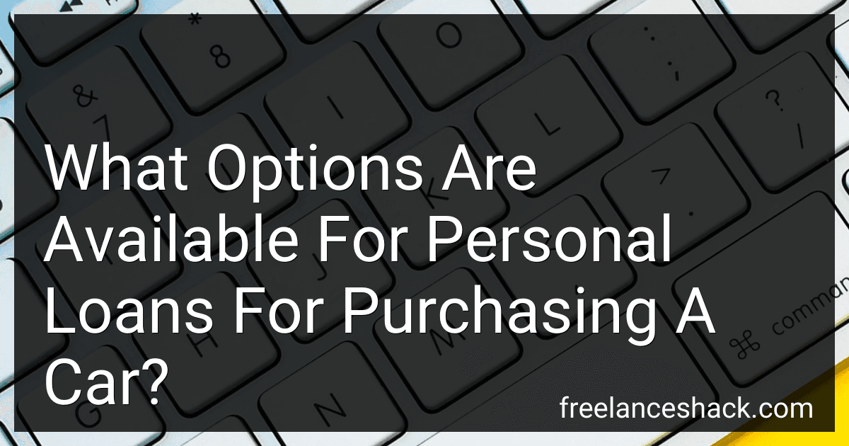 What Options Are Available For Personal Loans For Purchasing A Car? image