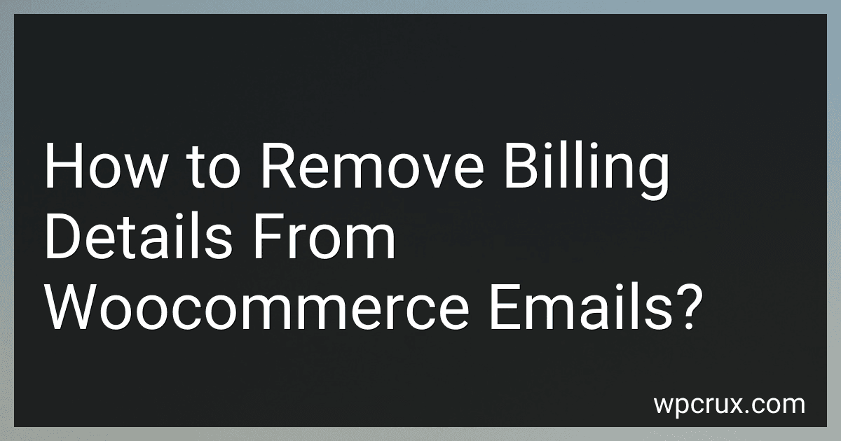 How to Remove Billing Details From Woocommerce Emails? image