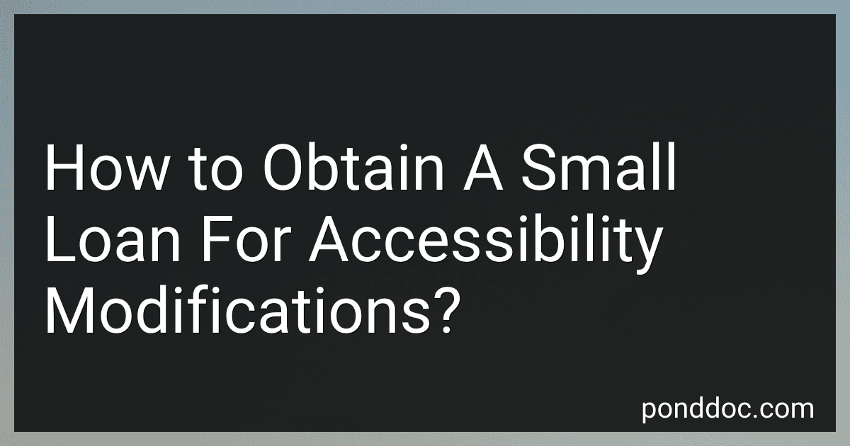 How to Obtain A Small Loan For Accessibility Modifications? image