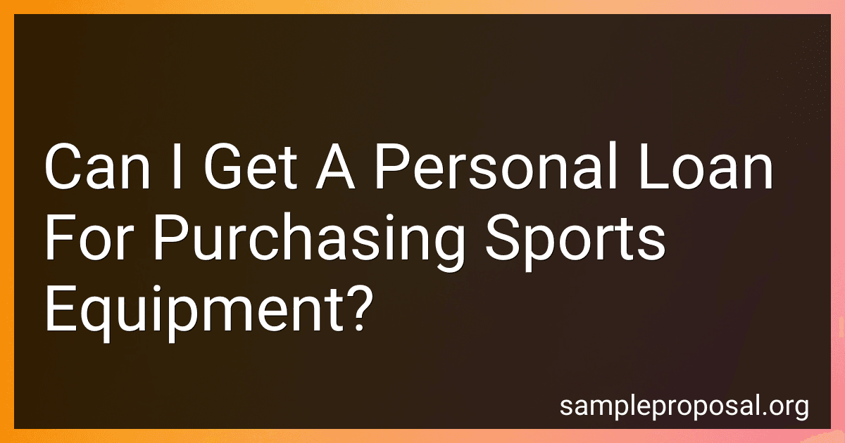 Can I Get A Personal Loan For Purchasing Sports Equipment? image