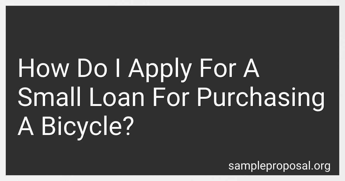 How Do I Apply For A Small Loan For Purchasing A Bicycle? image