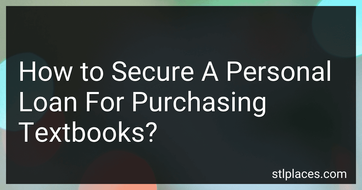 How to Secure A Personal Loan For Purchasing Textbooks? image