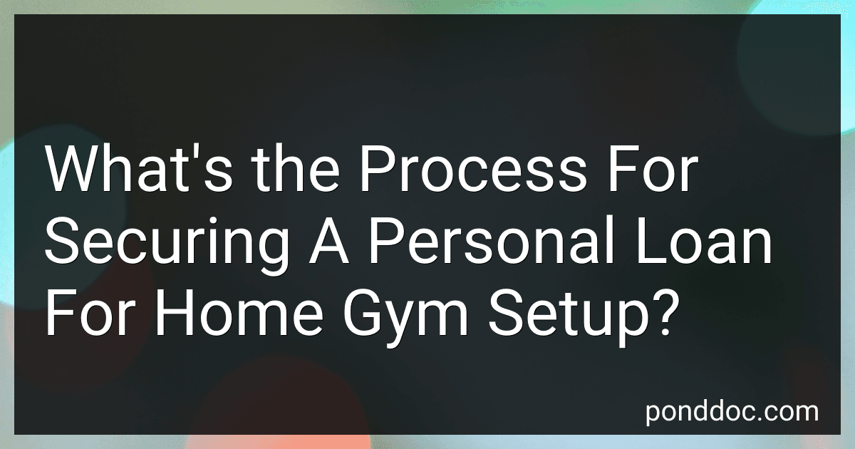 What's the Process For Securing A Personal Loan For Home Gym Setup? image