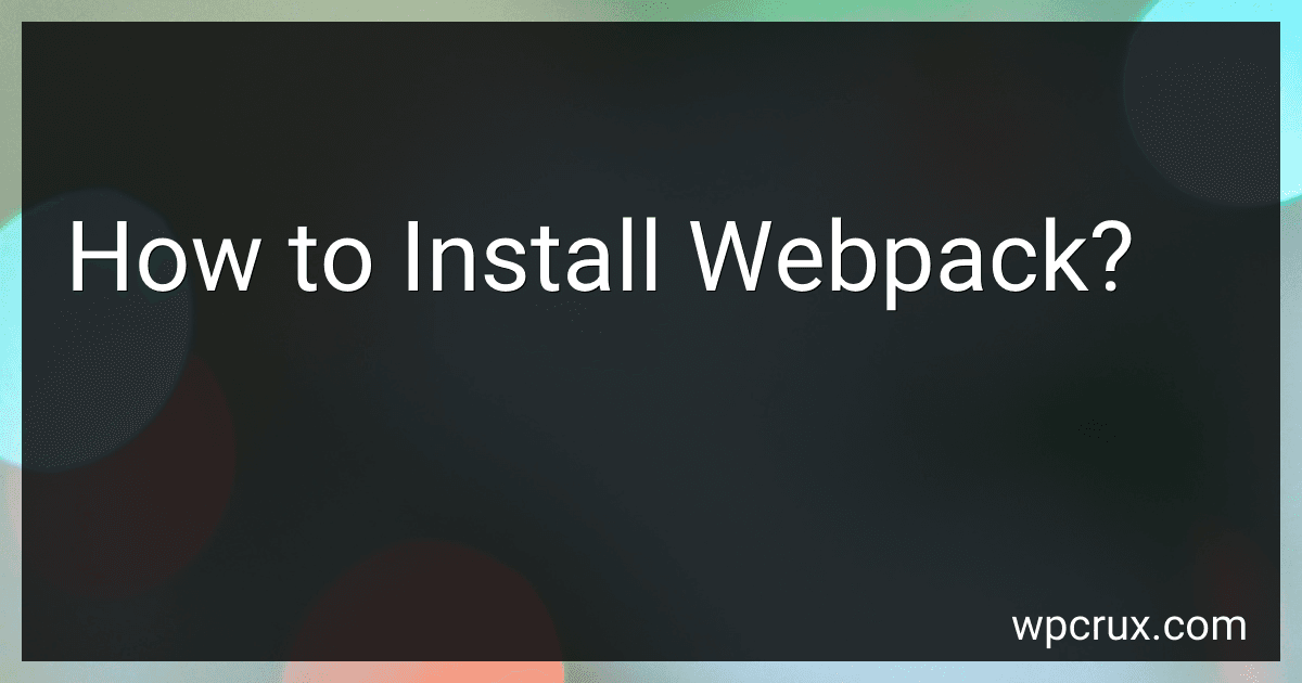 How to Install Webpack? image