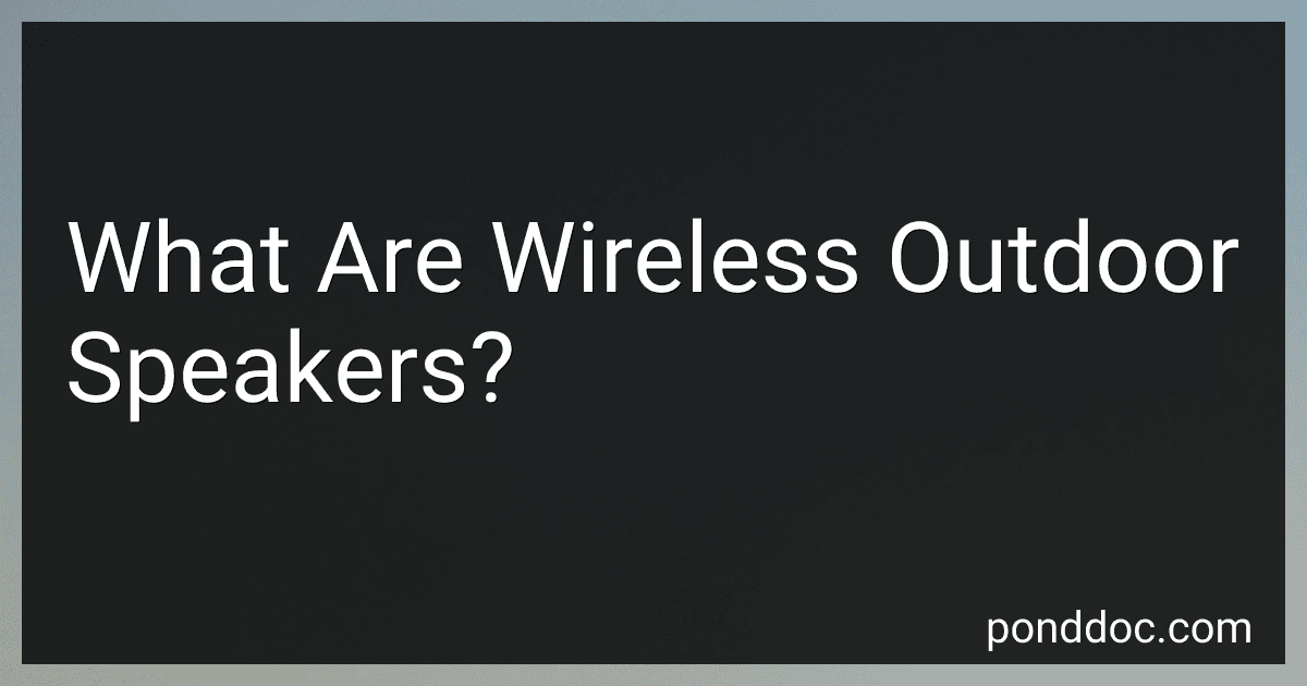 What Are Wireless Outdoor Speakers? image