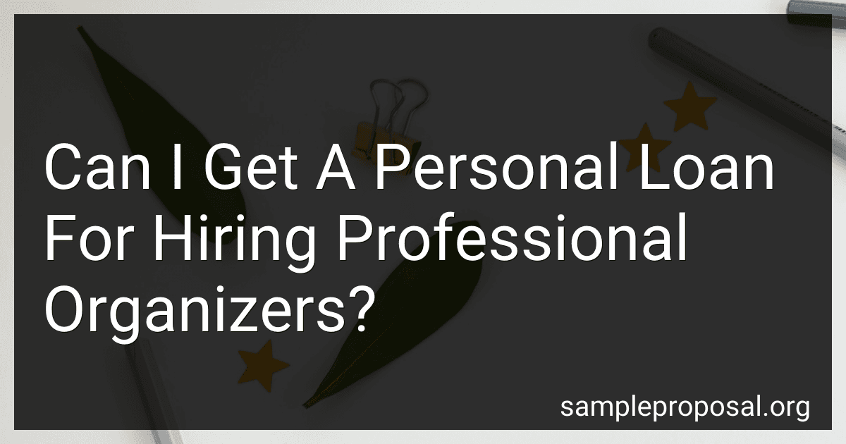 Can I Get A Personal Loan For Hiring Professional Organizers? image