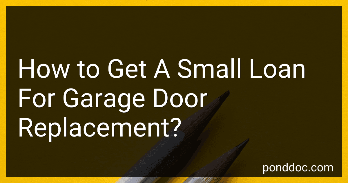 How to Get A Small Loan For Garage Door Replacement? image