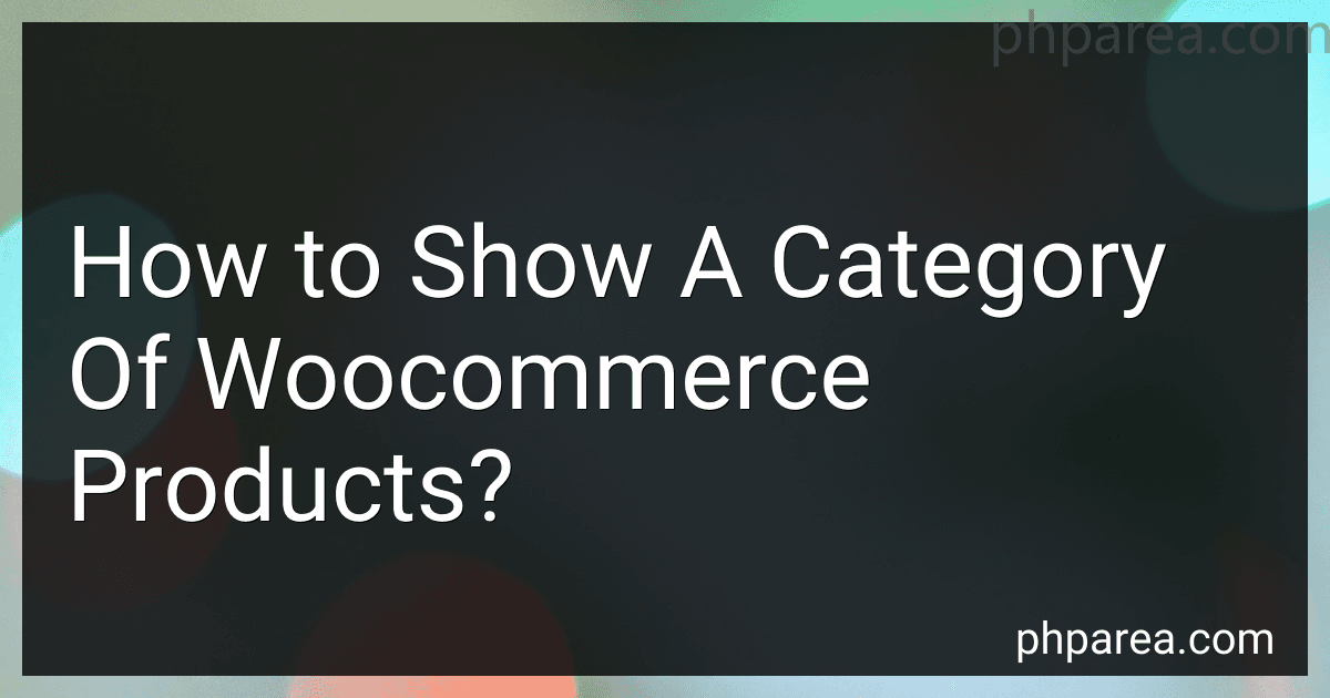 How to Show A Category Of Woocommerce Products? image