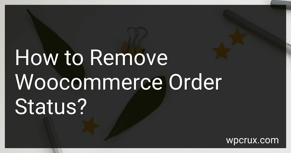 How to Remove Woocommerce Order Status? image
