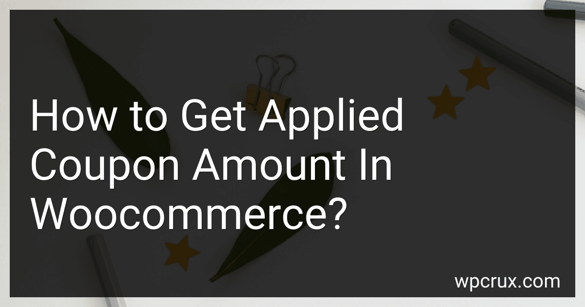 How to Get Applied Coupon Amount In Woocommerce? image