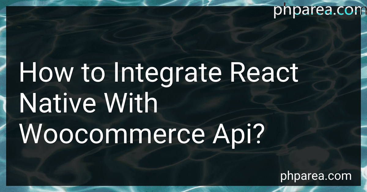 How to Integrate React Native With Woocommerce Api? image