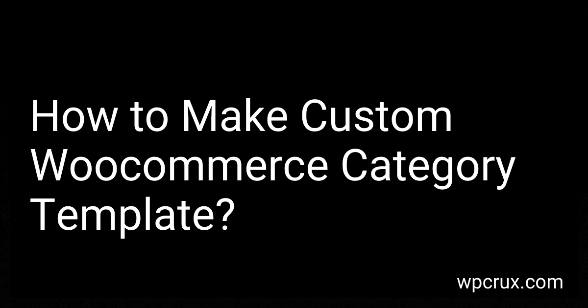How to Make Custom Woocommerce Category Template? image