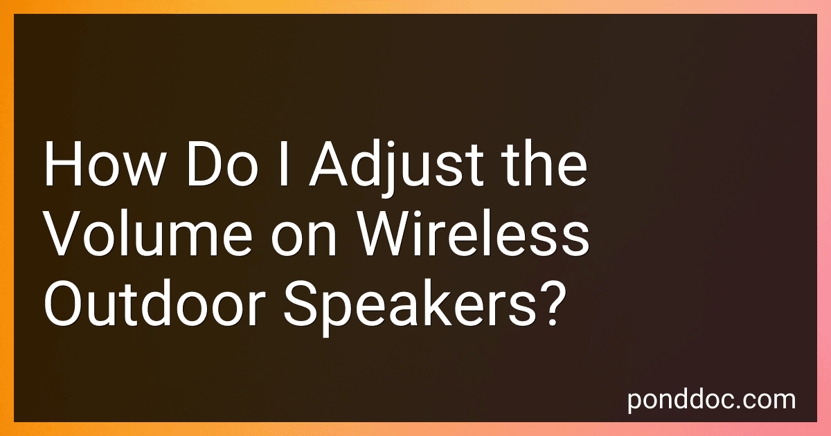 How Do I Adjust the Volume on Wireless Outdoor Speakers? image