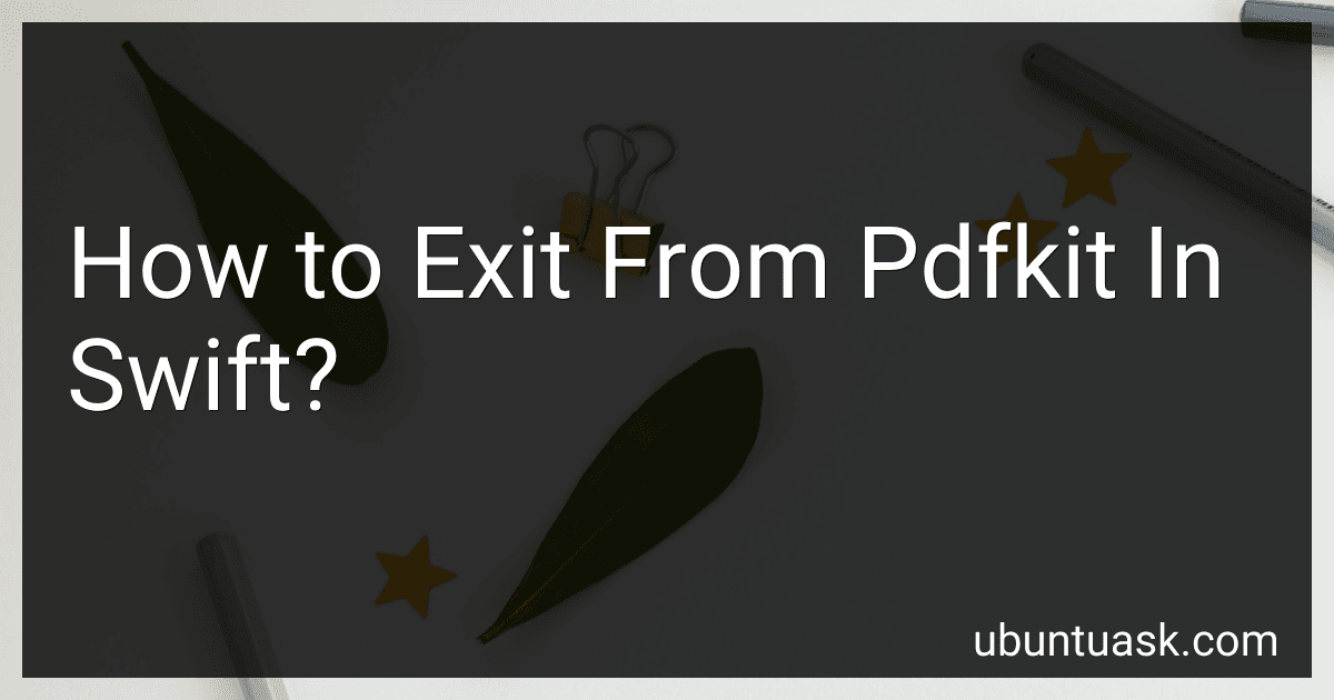 How to Exit From Pdfkit In Swift? image